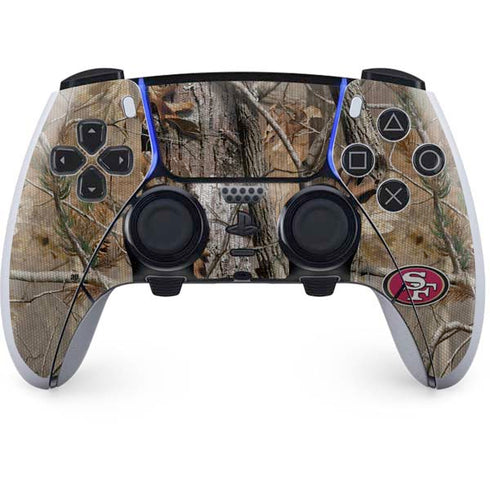 NFL San Francisco 49ers Realtree AP Camo PS5 DualSense Edge Pro Controller Skin
