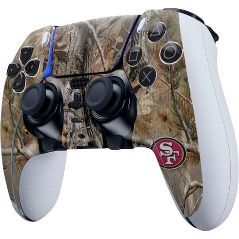 NFL San Francisco 49ers Realtree AP Camo PS5 DualSense Edge Pro Controller Skin