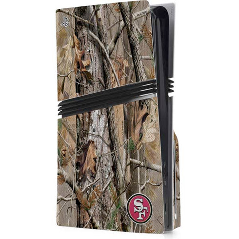 NFL San Francisco 49ers Realtree AP Camo PS5 Pro Disk Console Skin
