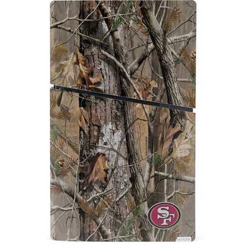 NFL San Francisco 49ers Realtree AP Camo PS5 Slim Digital Edition Console Skin
