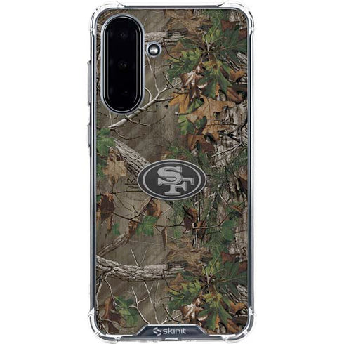 NFL San Francisco 49ers Realtree Xtra Green Camo Galaxy A36 5G Clear Case
