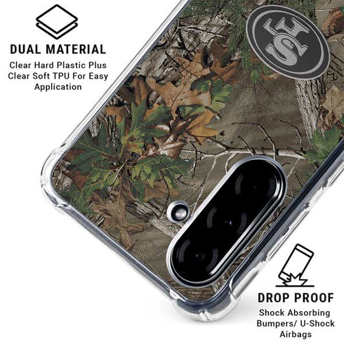 NFL San Francisco 49ers Realtree Xtra Green Camo Galaxy A36 5G Clear Case