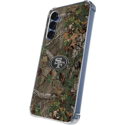 NFL San Francisco 49ers Realtree Xtra Green Camo Galaxy A55 5G Clear Case