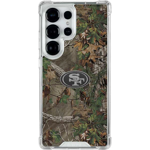NFL San Francisco 49ers Realtree Xtra Green Camo Galaxy S25 Ultra Clear Case