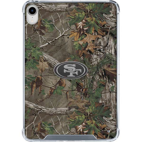 NFL San Francisco 49ers Realtree Xtra Green Camo iPad 11th Gen (2025) Clear Case