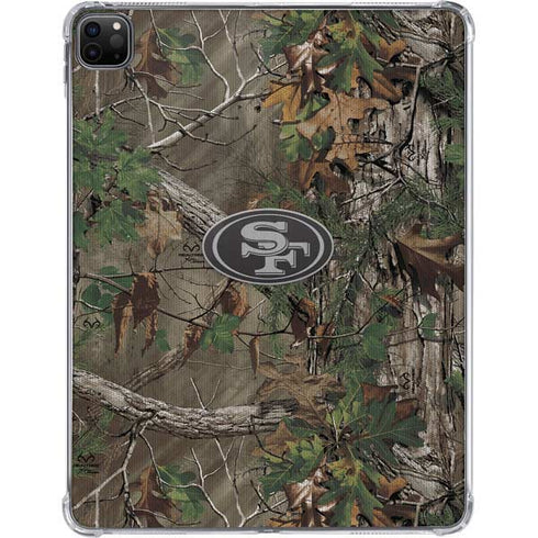 NFL San Francisco 49ers Realtree Xtra Green Camo iPad Pro 11in (2024) Clear Case