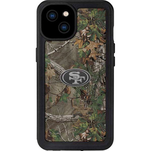 NFL San Francisco 49ers Realtree Xtra Green Camo iPhone 15 Plus Waterproof Case