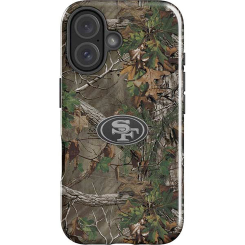 NFL San Francisco 49ers Realtree Xtra Green Camo iPhone 16 Impact Case