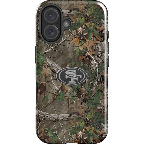 NFL San Francisco 49ers Realtree Xtra Green Camo iPhone 16 Magsafe Impact Case