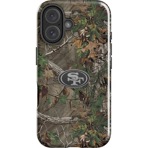 NFL San Francisco 49ers Realtree Xtra Green Camo iPhone 16 Plus Impact Case