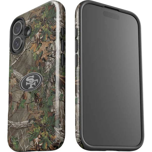 NFL San Francisco 49ers Realtree Xtra Green Camo iPhone 16 Plus Impact Case