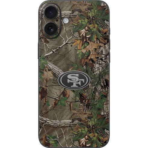 NFL San Francisco 49ers Realtree Xtra Green Camo iPhone 16 Plus Skin