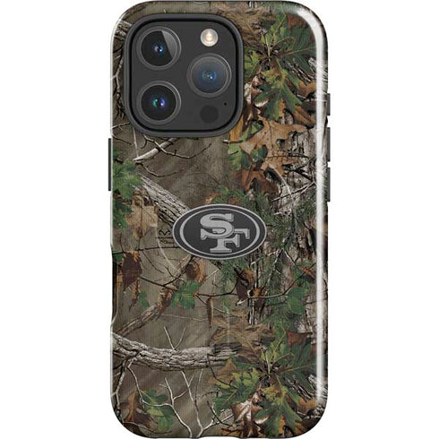 NFL San Francisco 49ers Realtree Xtra Green Camo iPhone 16 Pro Magsafe Impact Case