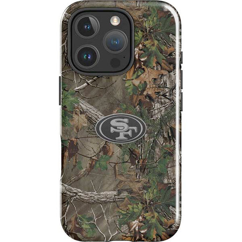 NFL San Francisco 49ers Realtree Xtra Green Camo iPhone 16 Pro Max Impact Case