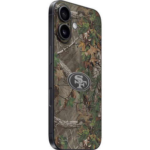 NFL San Francisco 49ers Realtree Xtra Green Camo iPhone 16 Skin