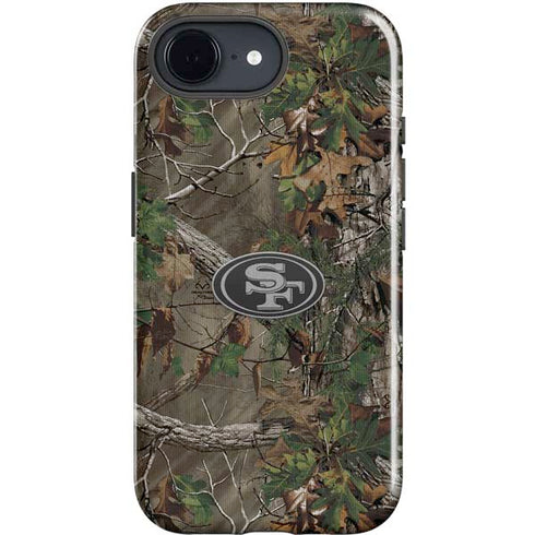 NFL San Francisco 49ers Realtree Xtra Green Camo iPhone 16e Impact Case