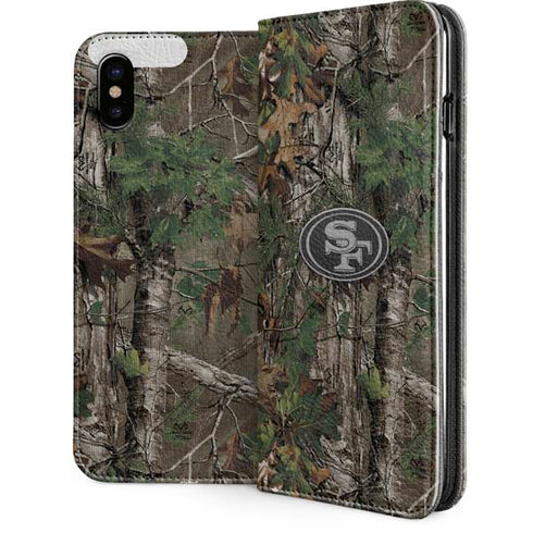 NFL San Francisco 49ers Realtree Xtra Green Camo iPhone 8 Folio Case