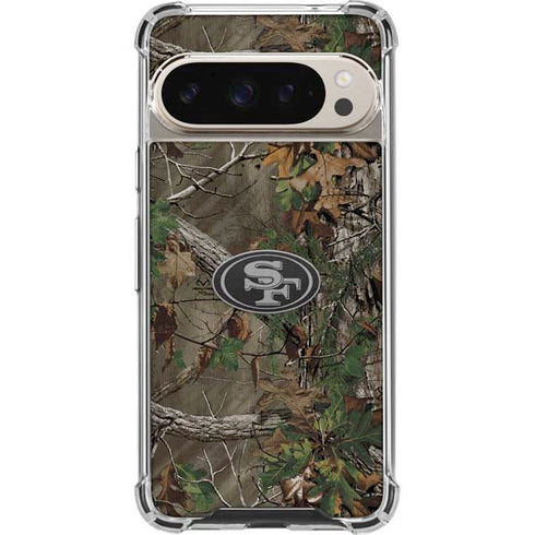 NFL San Francisco 49ers Realtree Xtra Green Camo Pixel 9 Pro XL Clear Case