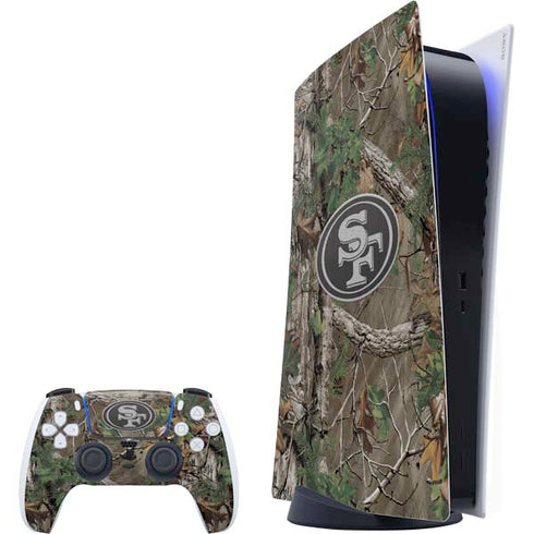 NFL San Francisco 49ers Realtree Xtra Green Camo PlayStation PS5 Skins