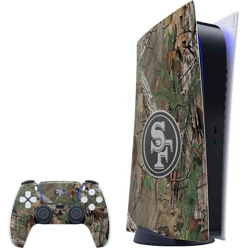 NFL San Francisco 49ers Realtree Xtra Green Camo PlayStation PS5 Skins