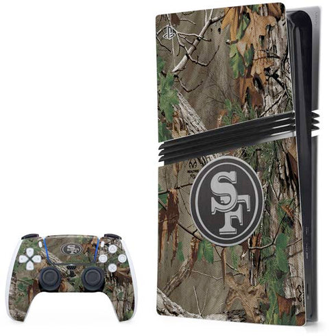 NFL San Francisco 49ers Realtree Xtra Green Camo PS5 Pro Bundle Skin
