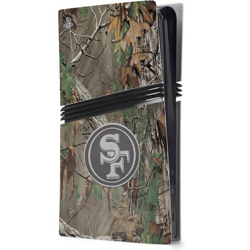 NFL San Francisco 49ers Realtree Xtra Green Camo PS5 Pro Console Skin