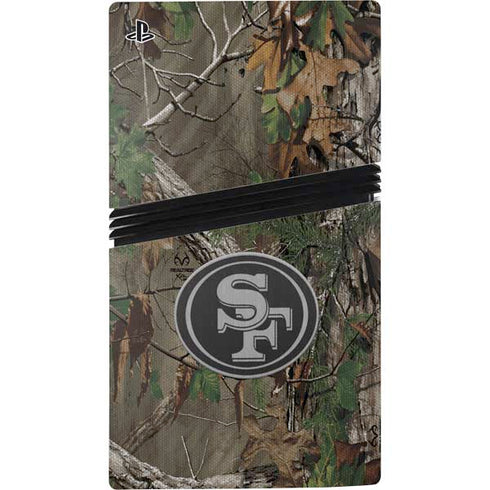 NFL San Francisco 49ers Realtree Xtra Green Camo PS5 Pro Console Skin