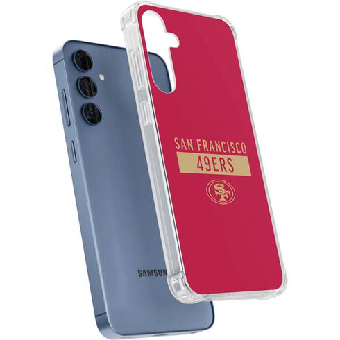 NFL San Francisco 49ers Red Performance Series Galaxy A55 5G Clear Case