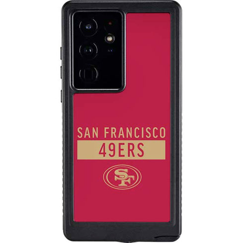 NFL San Francisco 49ers Red Performance Series Galaxy S24 Ultra Waterproof Case