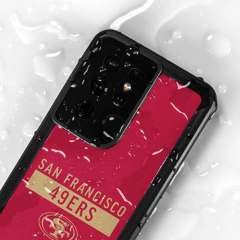 NFL San Francisco 49ers Red Performance Series Galaxy S24 Ultra Waterproof Case