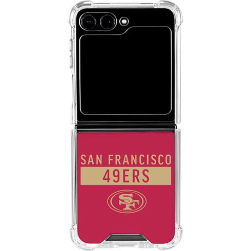NFL San Francisco 49ers Red Performance Series Galaxy Z Flip6 Clear Case