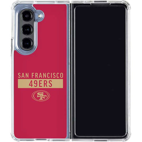 NFL San Francisco 49ers Red Performance Series Galaxy Z Fold5 5G Clear Case