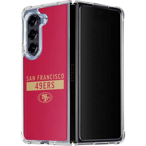 NFL San Francisco 49ers Red Performance Series Galaxy Z Fold5 5G Clear Case