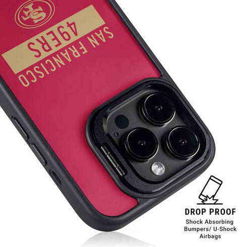 NFL San Francisco 49ers Red Performance Series iPhone 13 Pro Kickstand Case