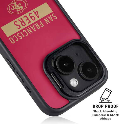 NFL San Francisco 49ers Red Performance Series iPhone 14 Plus Kickstand Case