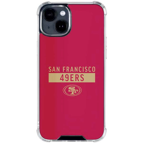 NFL San Francisco 49ers Red Performance Series iPhone 15 Clear Case