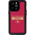 NFL San Francisco 49ers Red Performance Series iPhone 15 Pro Waterproof Case