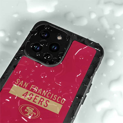 NFL San Francisco 49ers Red Performance Series iPhone 15 Pro Waterproof Case