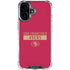 NFL San Francisco 49ers Red Performance Series iPhone 16 Plus Clear Case