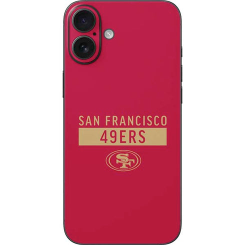 NFL San Francisco 49ers Red Performance Series iPhone 16 Plus Skin