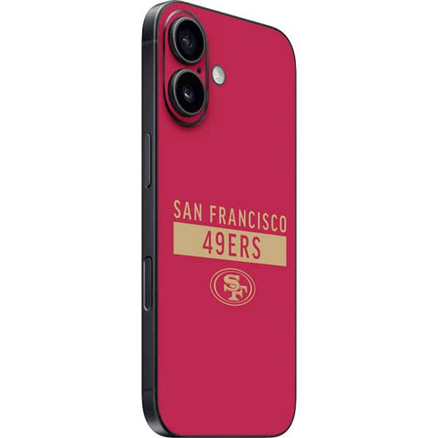 NFL San Francisco 49ers Red Performance Series iPhone 16 Plus Skin