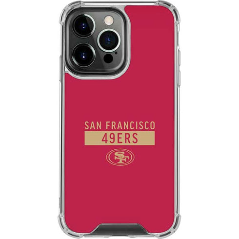 NFL San Francisco 49ers Red Performance Series iPhone 16 Pro Clear Case