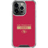 NFL San Francisco 49ers Red Performance Series iPhone 16 Pro Clear Case