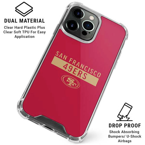 NFL San Francisco 49ers Red Performance Series iPhone 16 Pro Max Clear Case