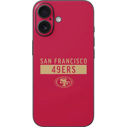 NFL San Francisco 49ers Red Performance Series iPhone 16 Skin
