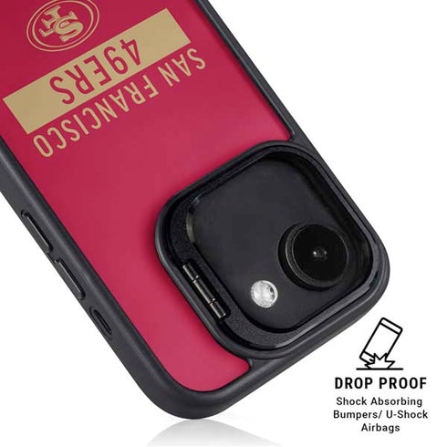 NFL San Francisco 49ers Red Performance Series iPhone 16e Kickstand Case