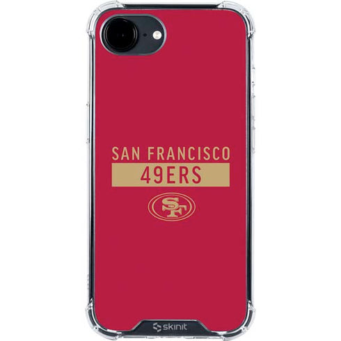 NFL San Francisco 49ers Red Performance Series iPhone 16e Clear Case