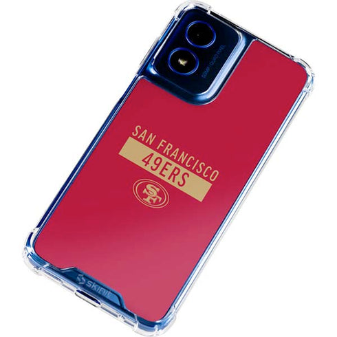NFL San Francisco 49ers Red Performance Series Moto G Play 4G (2024) Clear Case