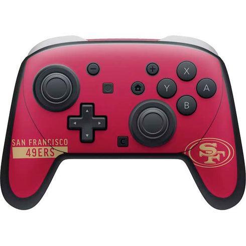 NFL San Francisco 49ers Red Performance Series Nintendo Switch 2 (2025) Pro Controller Skin