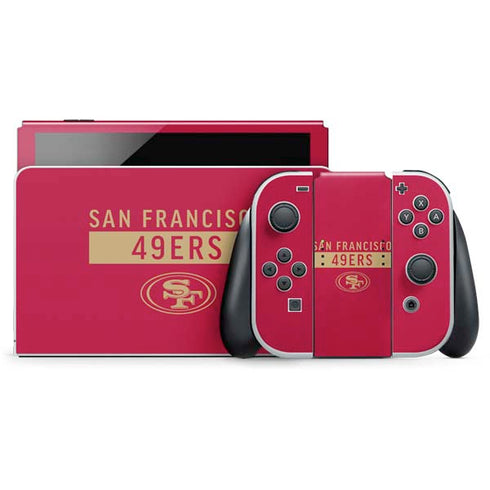 NFL San Francisco 49ers Red Performance Series Nintendo Skins